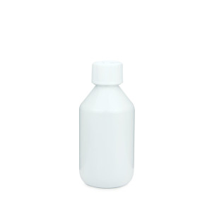PET Laborflasche 250 ml weiss mit Schraubverschluss 28...