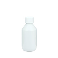 PET Laborflasche 250 ml weiss mit Schraubverschluss 28 ROPP Originalit&auml;t KISI weiss